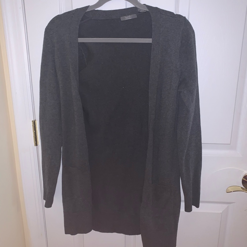 Dark Gray Kersh Button Down Cardigan size L